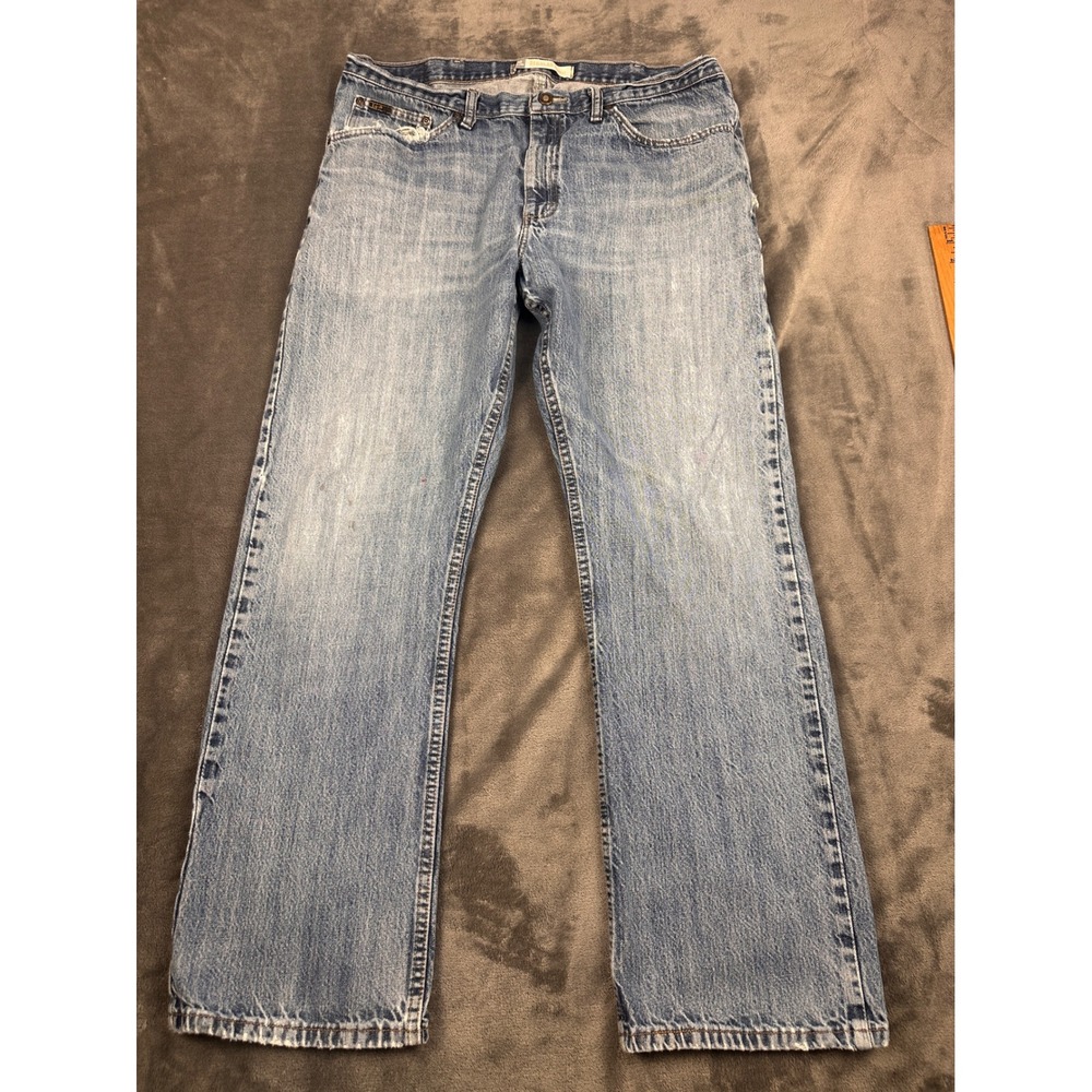 Lee Premium Select Mens Regular Bootcut Jeans Light Wash Blue 38x32 2007527